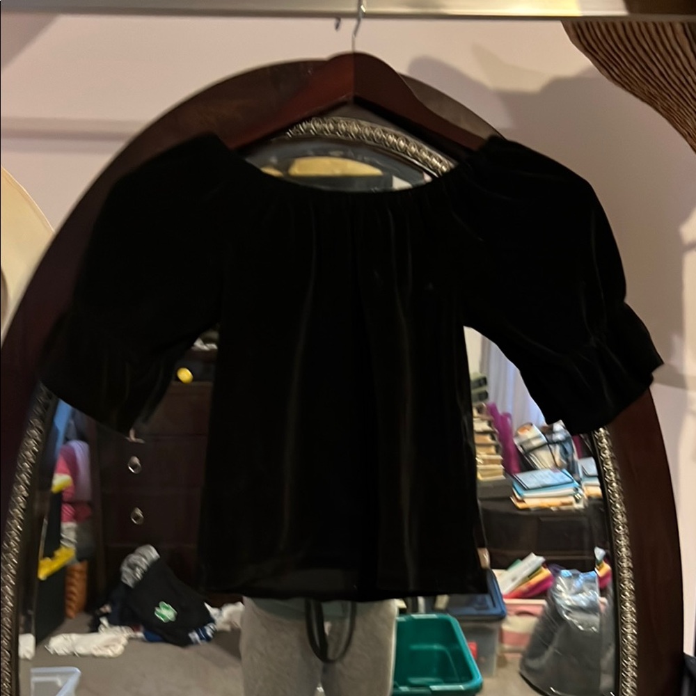 Elegant Black Velvet Top